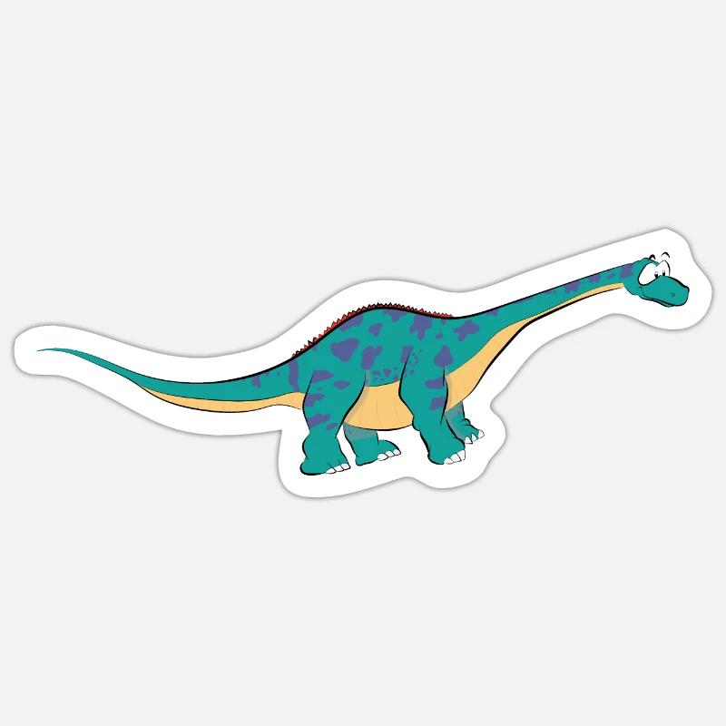 diplodocus - Sticker taille S (10 x 10 cm) - blanc mat