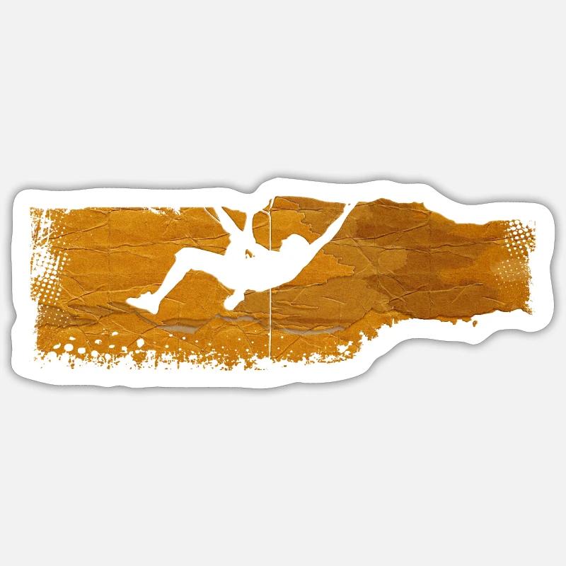 extreme climbing :: Extrem Klettern - Sticker Größe S (10 x 10 cm) - Mattweiß