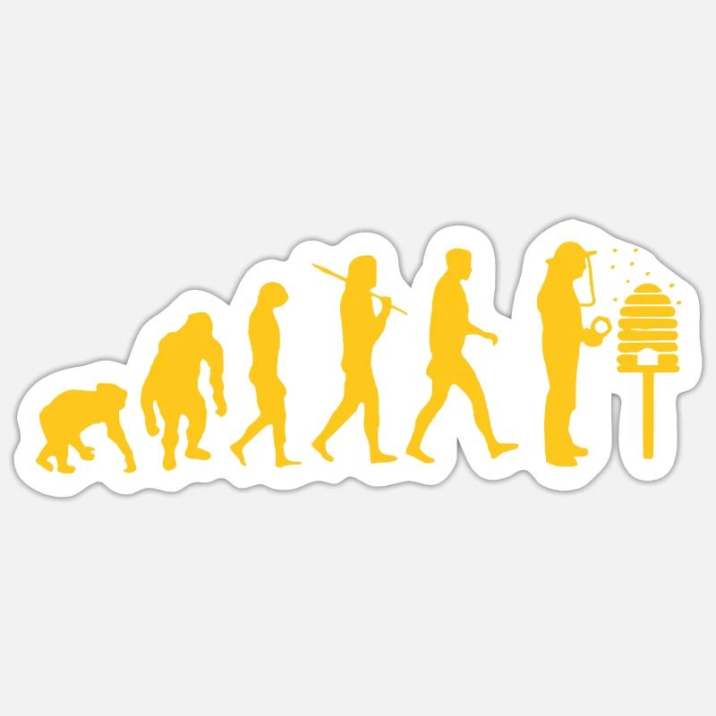 BEEKEEPER - Evolution - Beekeeper Gift Sticker size S (10 x 10 cm)