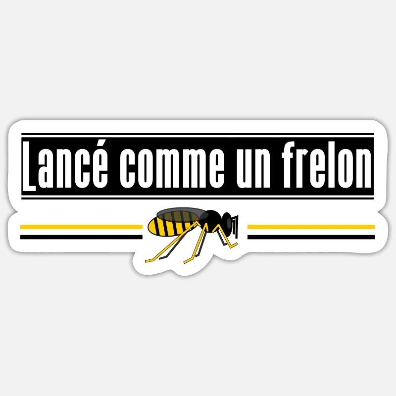 FRELON - Sticker taille S (10 x 10 cm) - blanc mat