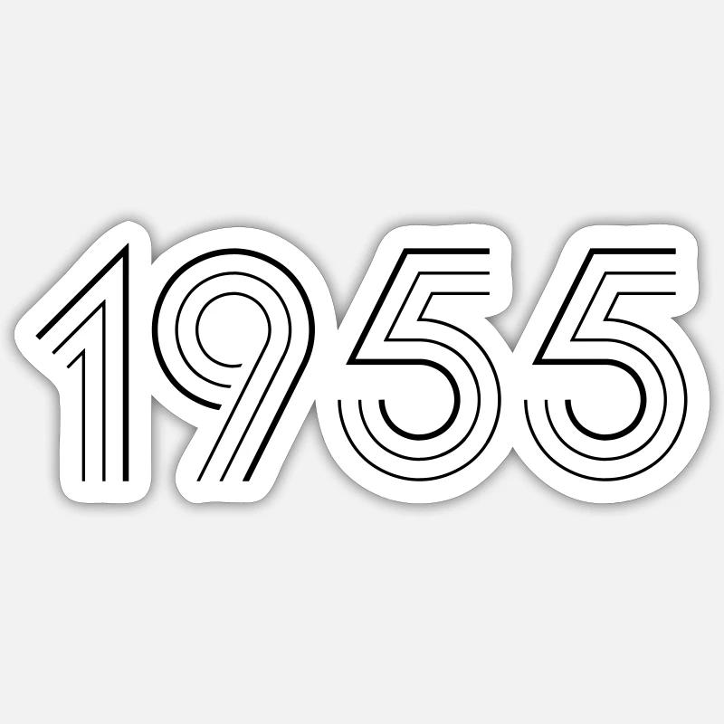 1955 - Sticker Größe S (10 x 10 cm) - Mattweiß