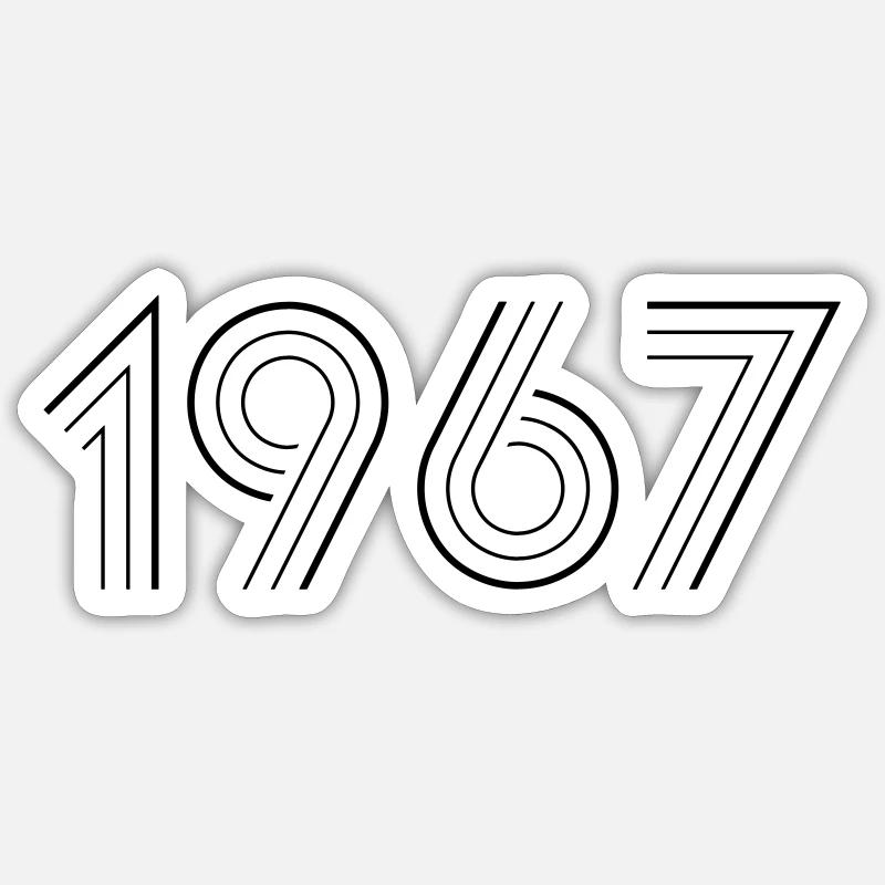 1967 - Sticker Größe S (10 x 10 cm) - Mattweiß
