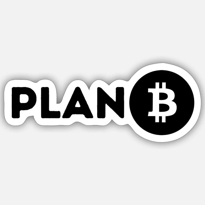| Bitcoin Plan B Crypto-monnaie | Crypto Sticker taille S (10 x 10 cm)