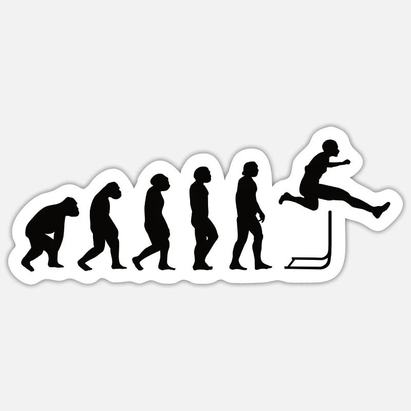 Hurdler Hurdlers Hurdles Evolution Athletics Sticker size S (10 x 10 cm)