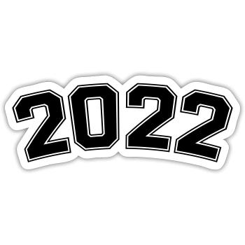2022 - Sticker taille S (10 x 10 cm) - blanc mat - Devant