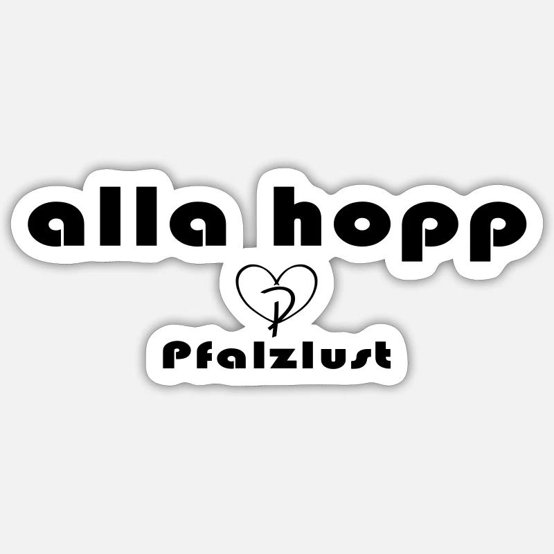alla hopp - Sticker size S (10 x 10 cm) - white matte