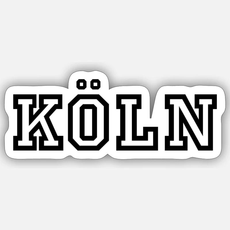 Köln - Sticker Größe S (10 x 10 cm) - Mattweiß