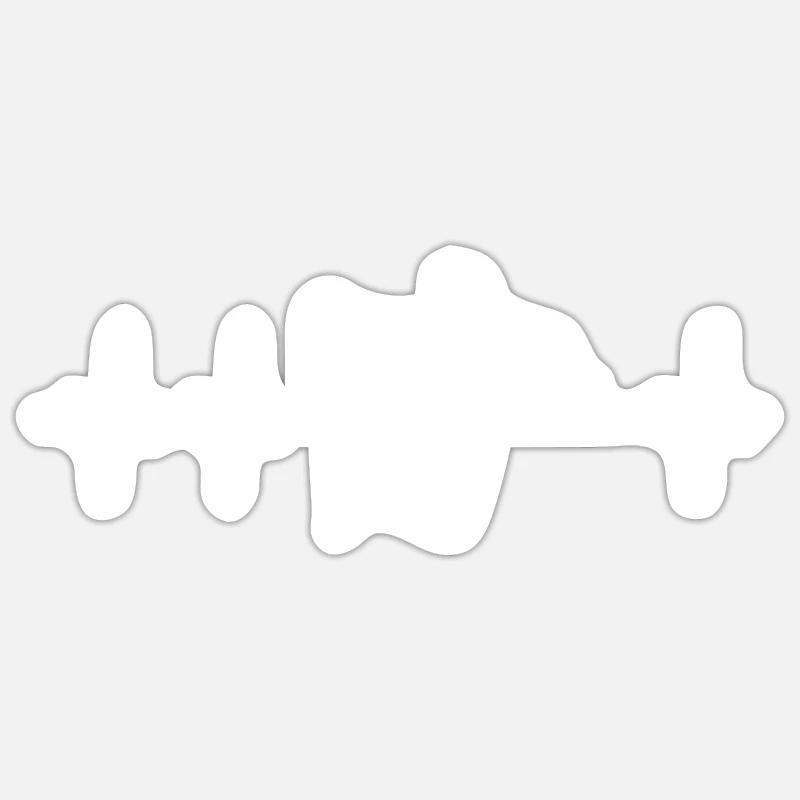 Handball Pulsschlag Handballer Herzfrequenz w - Sticker Größe S (10 x 10 cm) - Mattweiß
