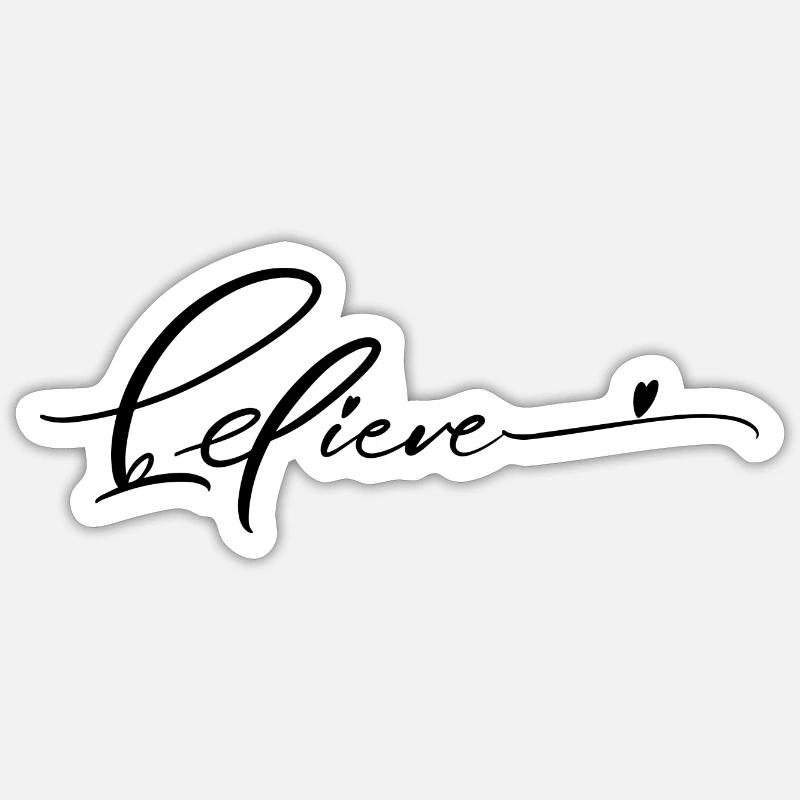 Glauben - Sticker Größe S (10 x 10 cm) - Mattweiß