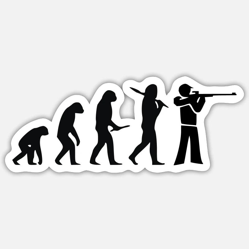 Evolution Shooting Light Standing - Sticker size S (10 x 10 cm) - white matte