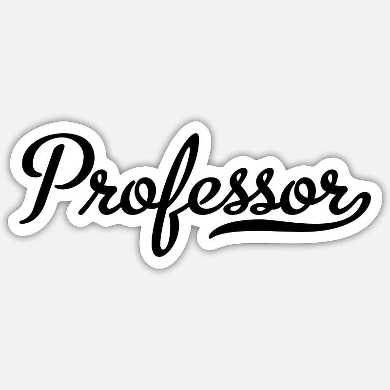 professor metroscript - Sticker Größe S (10 x 10 cm) - Mattweiß