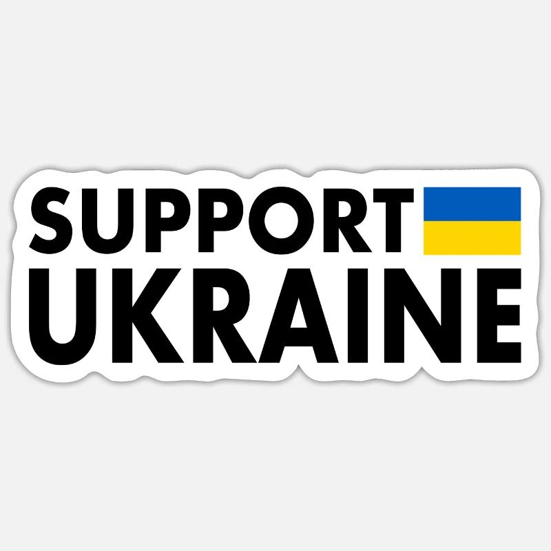 Support ukraine Sticker taille S (10 x 10 cm)