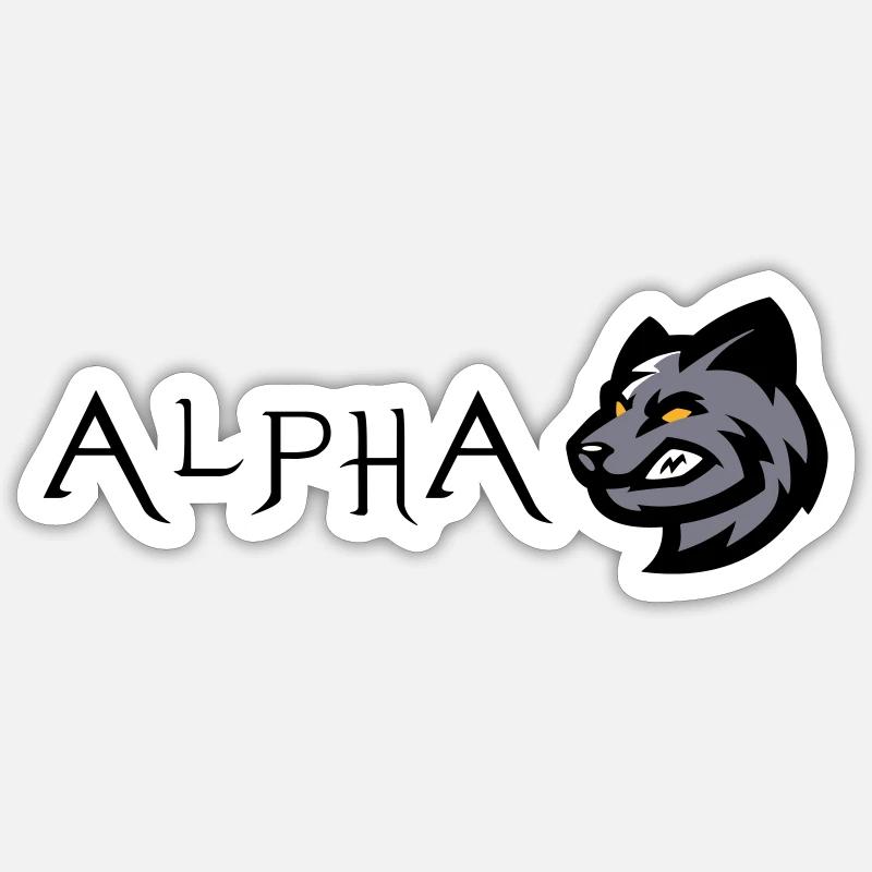 Wolf Wolf Alpha - Sticker size S (10 x 10 cm) - white matte