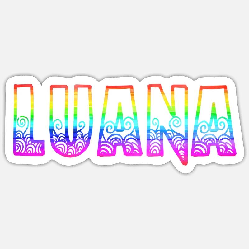 luana rs rainbow - Sticker size S (10 x 10 cm) - white matte