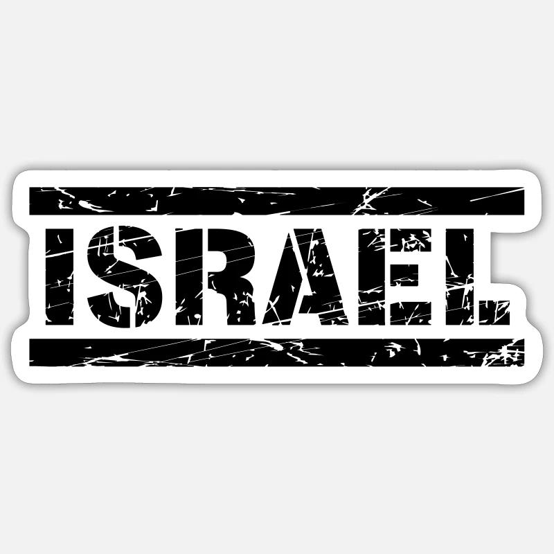 Israël - Sticker taille S (10 x 10 cm) - blanc mat
