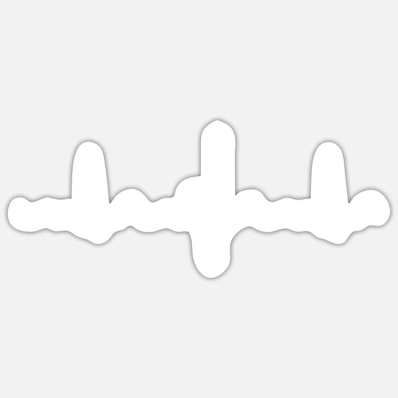 Trombone verticale - Évolution Humaine / Darwin Sticker taille S (10 x 10 cm)