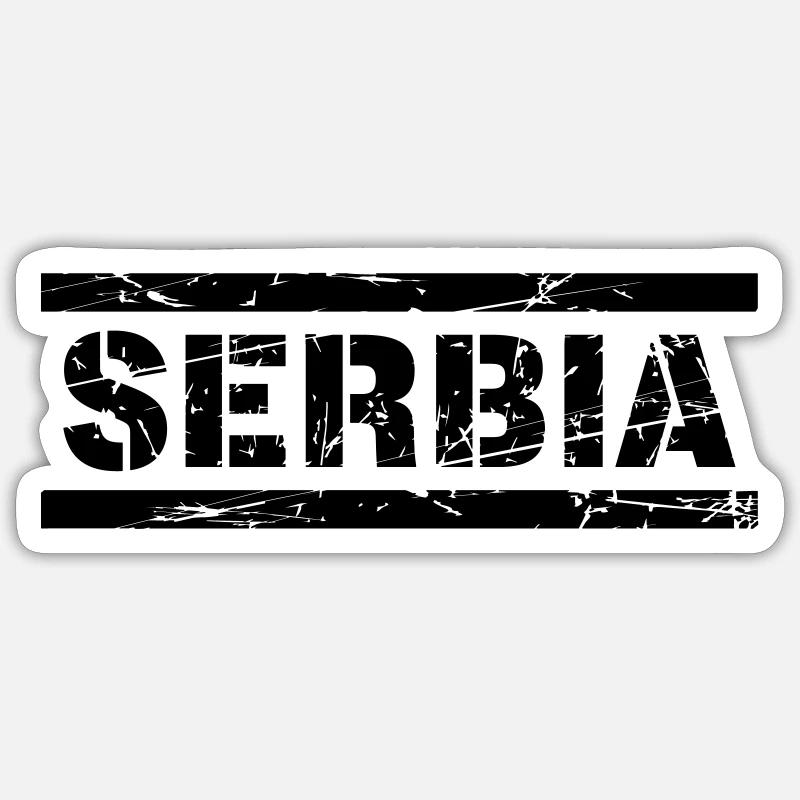 Serbie Sticker taille S (10 x 10 cm)
