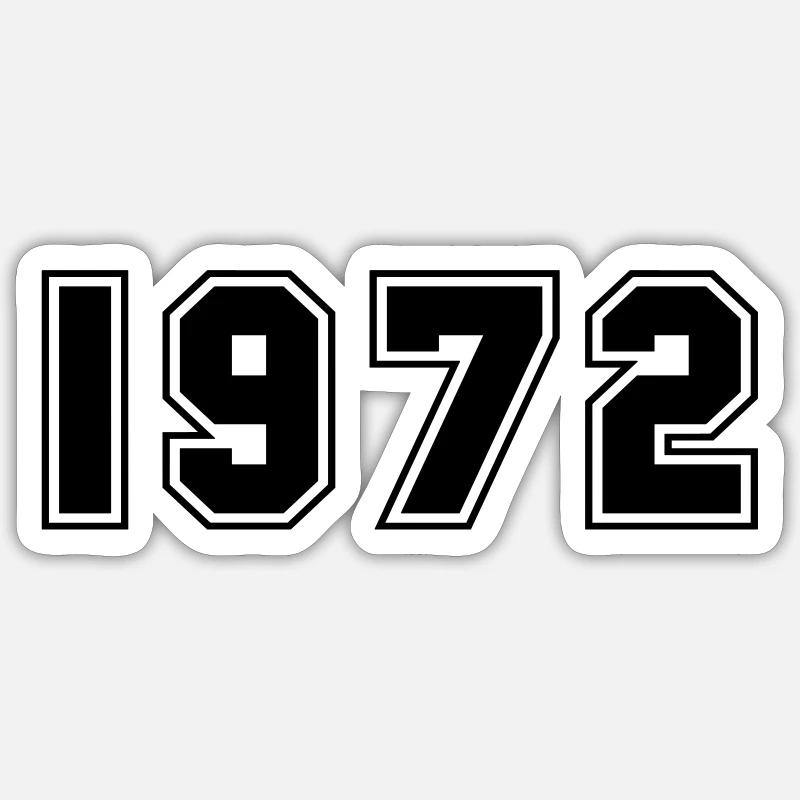 1972 - Sticker taille S (10 x 10 cm) - blanc mat