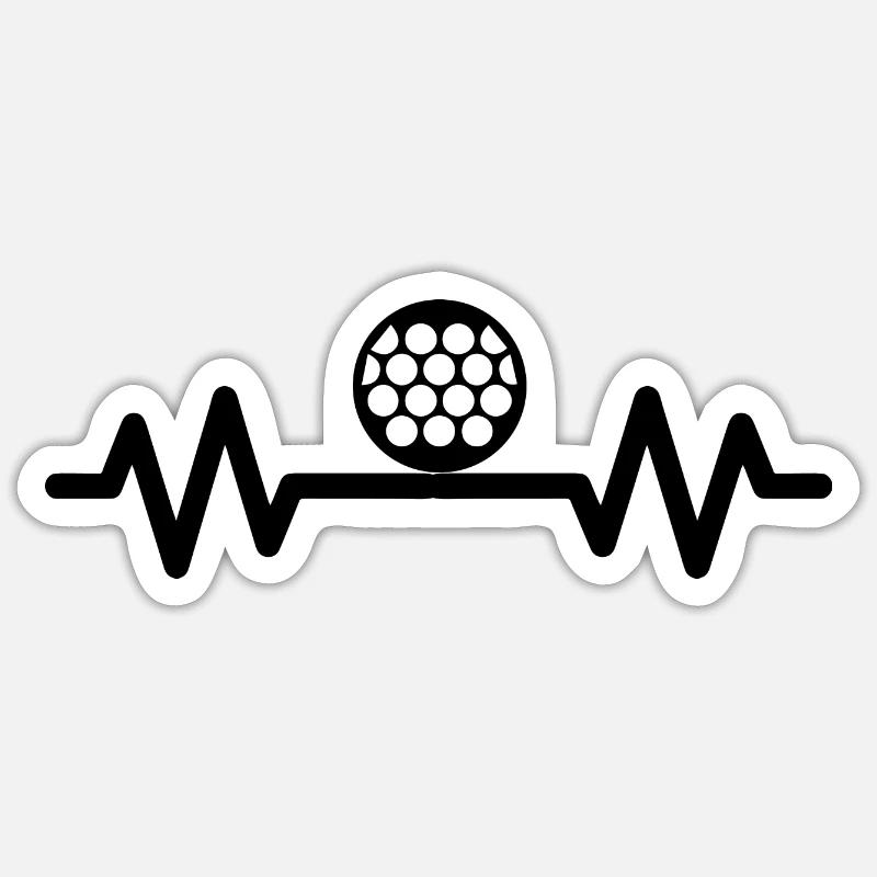 sport de golf - Sticker taille S (10 x 10 cm) - blanc mat