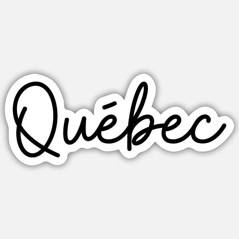 quebec city gift idea - Sticker size S (10 x 10 cm) - white matte