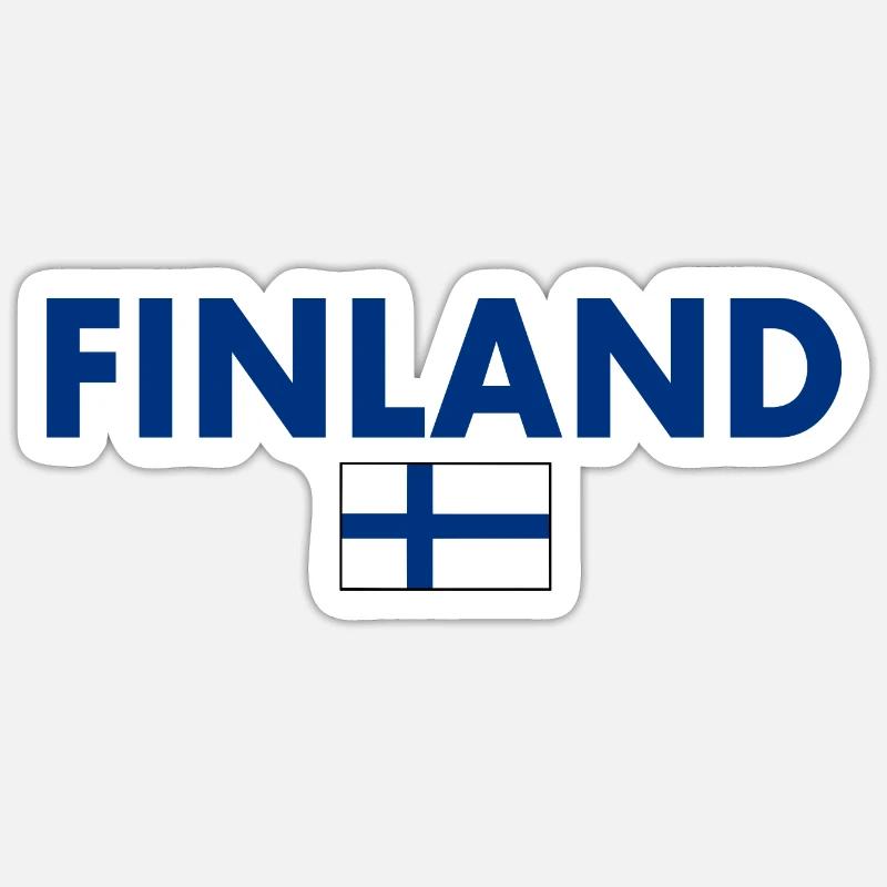 Finlande - Sticker taille S (10 x 10 cm) - blanc mat