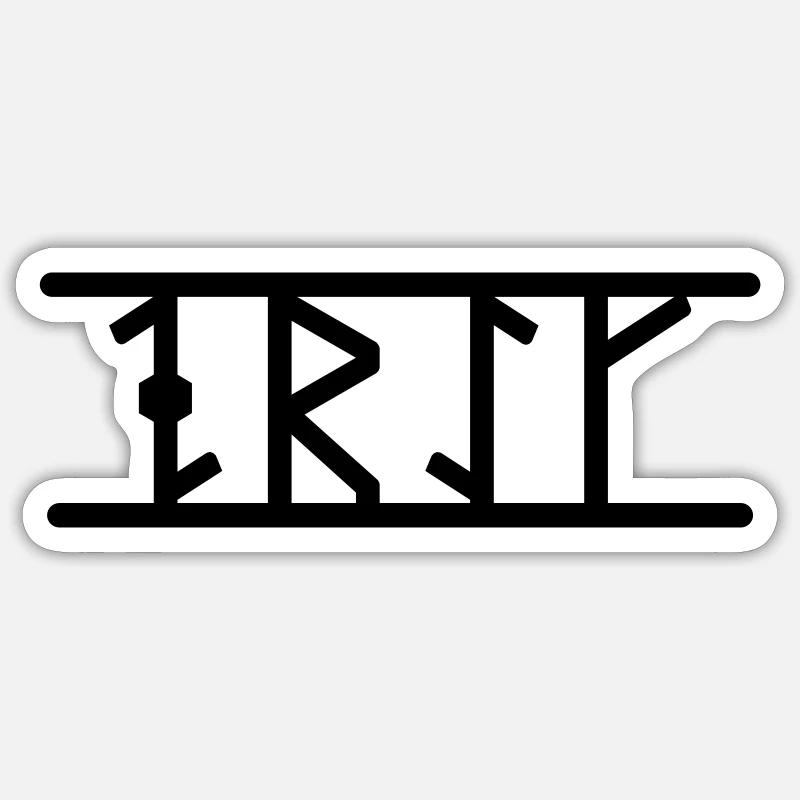 Erik - Sticker Größe S (10 x 10 cm) - Mattweiß