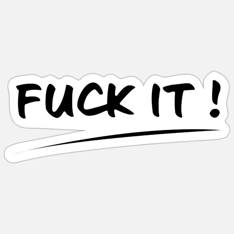 Merde - Sticker taille S (10 x 10 cm) - blanc mat