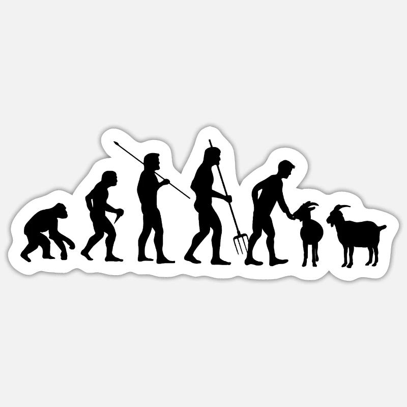 Chèvre - Sticker taille S (10 x 10 cm) - blanc mat