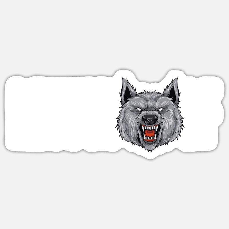 Leitwolf Alpha Wolf Kapitän Teamführer Trainer Sticker Größe S (10 x 10 cm)