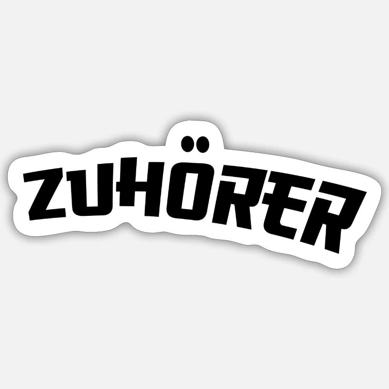 Zuhörer - Sticker Größe S (10 x 10 cm) - Mattweiß