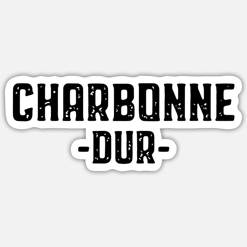 Charbonne dur Sticker taille S (10 x 10 cm)