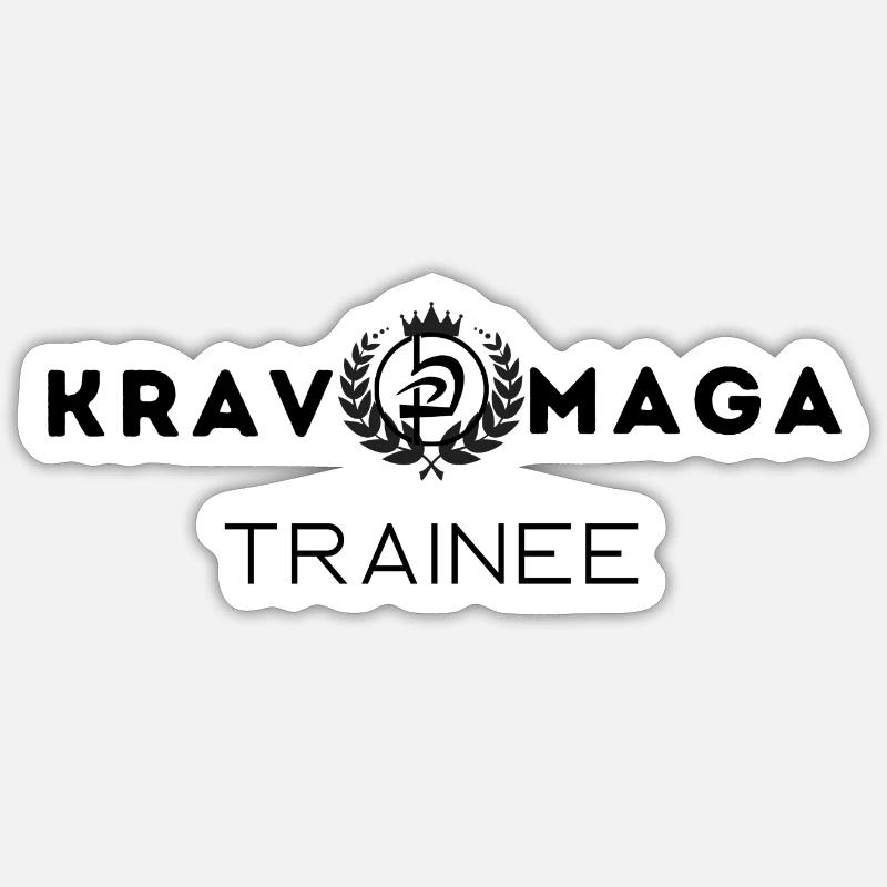 Krav Maga Trainee - Sticker Größe S (10 x 10 cm) - Mattweiß