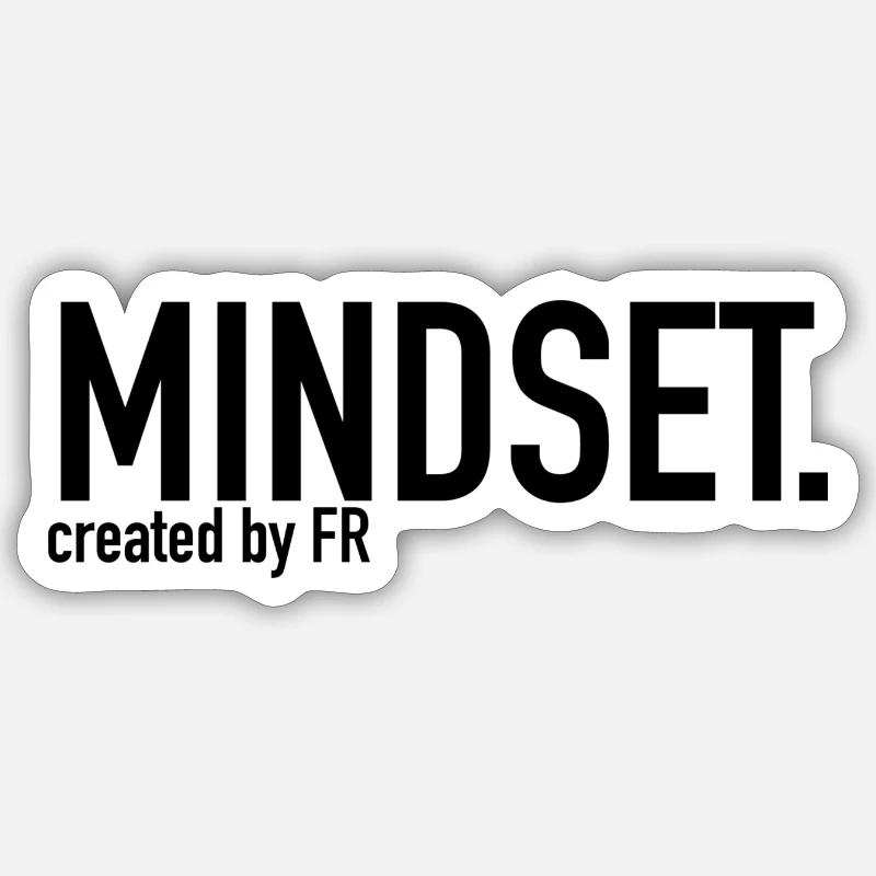 MINDSET. - Sticker Größe S (10 x 10 cm) - Mattweiß