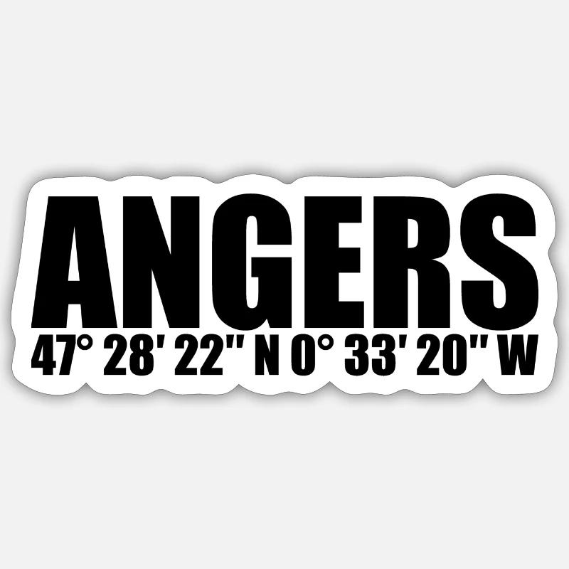 Angers coordinates Sticker size S (10 x 10 cm)