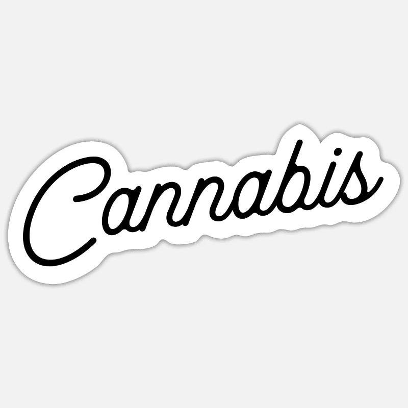 Cannabis - Sticker size S (10 x 10 cm) - white matte