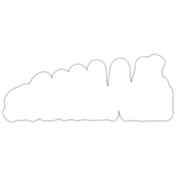 Wandern Berge Berg Klettern Bergsteigen Bouldern - Sticker Größe S (10 x 10 cm) - Mattweiß - Vorne