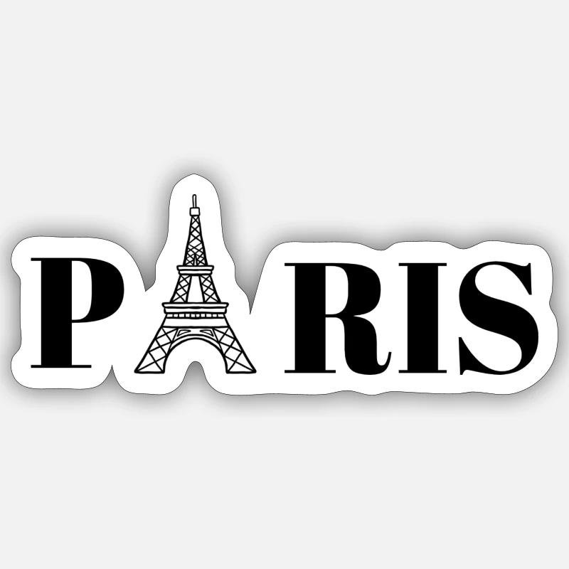 Eiffelturm Paris - Sticker Größe S (10 x 10 cm) - Mattweiß