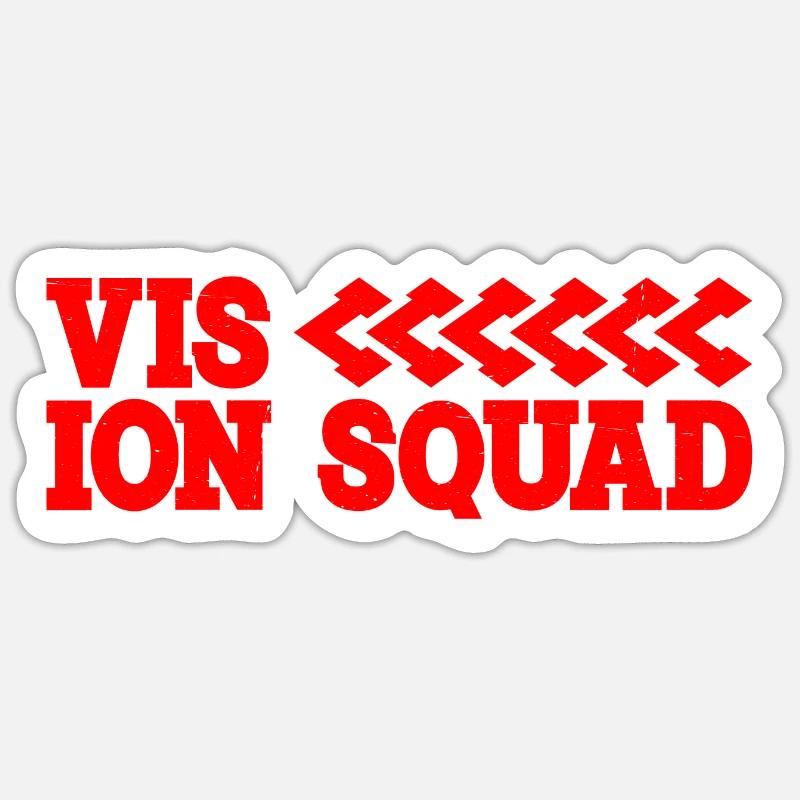 Escouade Vision 5 - Sticker taille S (10 x 10 cm) - blanc mat