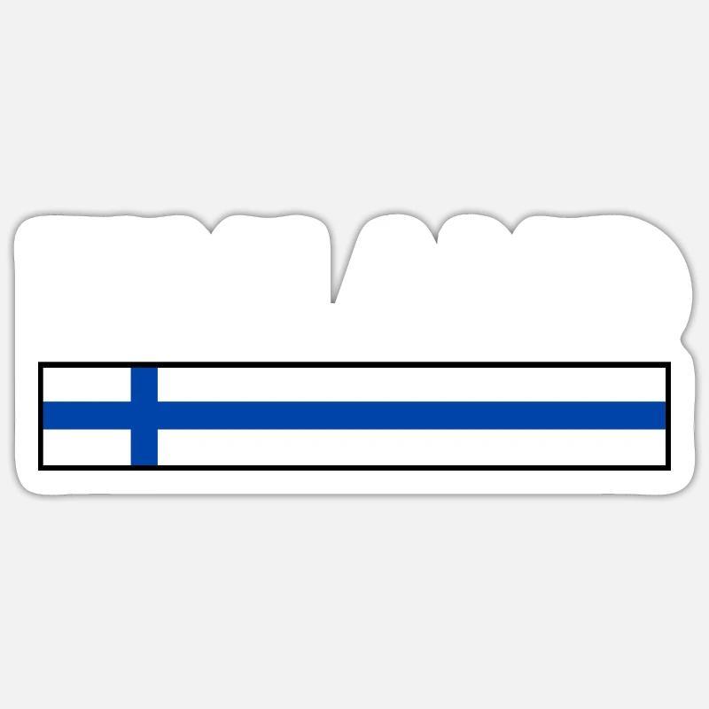 Finlande - Sticker taille S (10 x 10 cm) - blanc mat