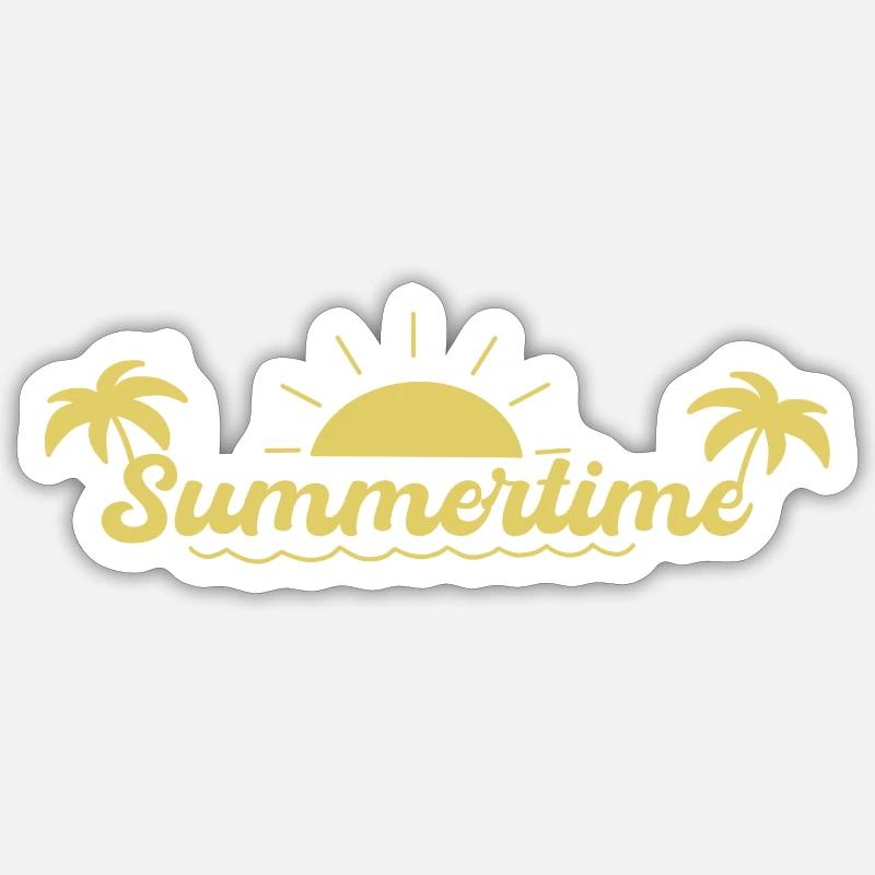 Cadeau d’été d’été - Sticker taille S (10 x 10 cm) - blanc mat
