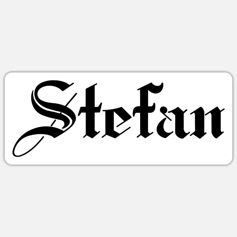 Stefan - Sticker Größe S (10 x 10 cm) - Mattweiß