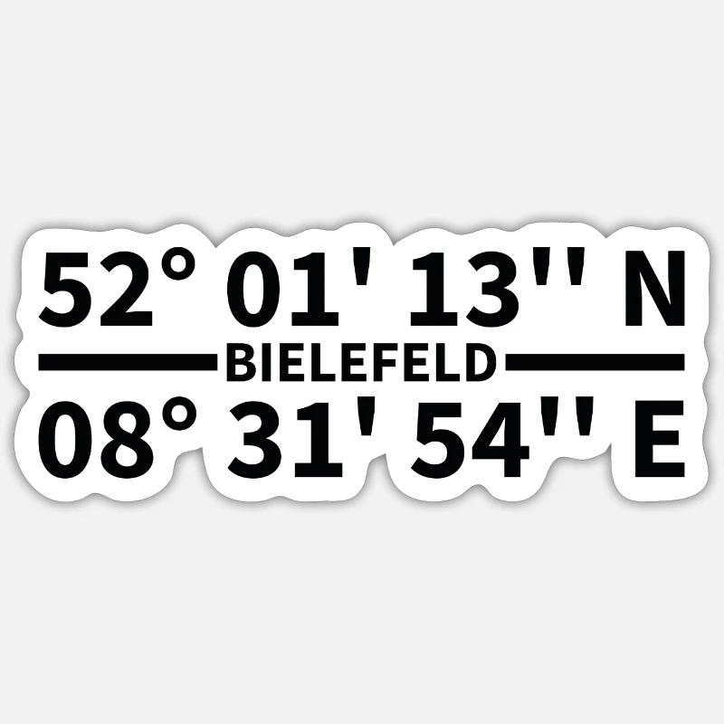Bielefeld coordinates Sticker size S (10 x 10 cm)