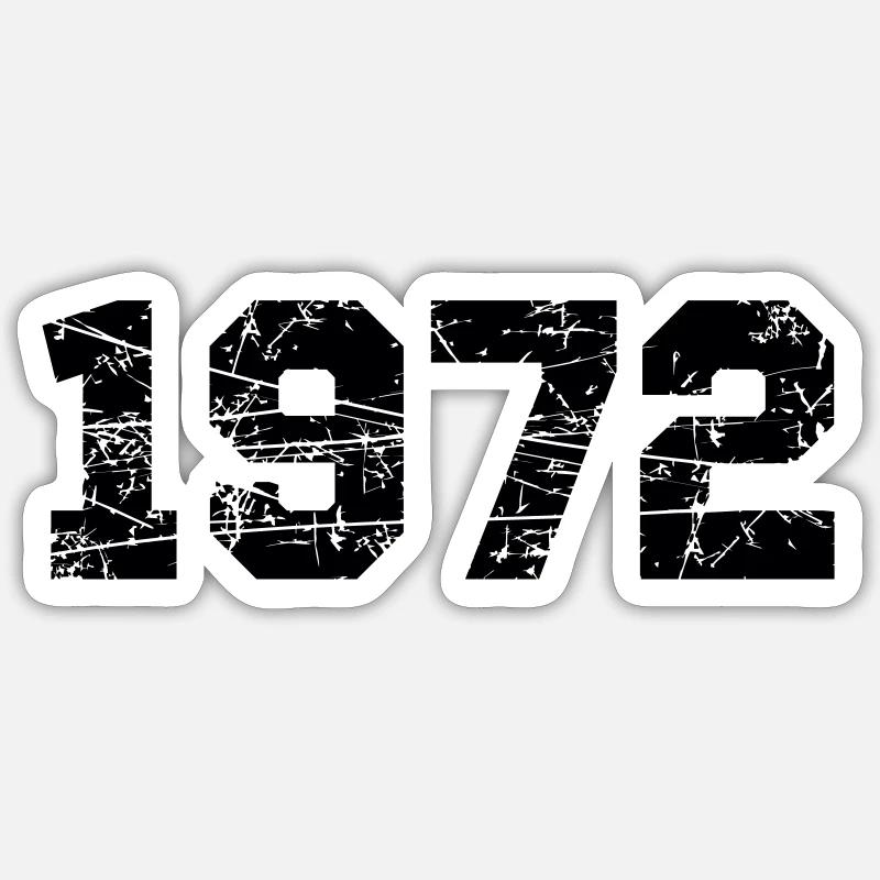 1972 - Sticker size S (10 x 10 cm) - white matte