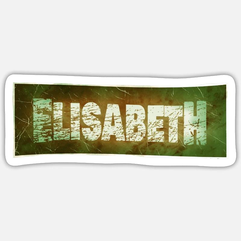 Elisabeth - Sticker taille S (10 x 10 cm) - blanc mat