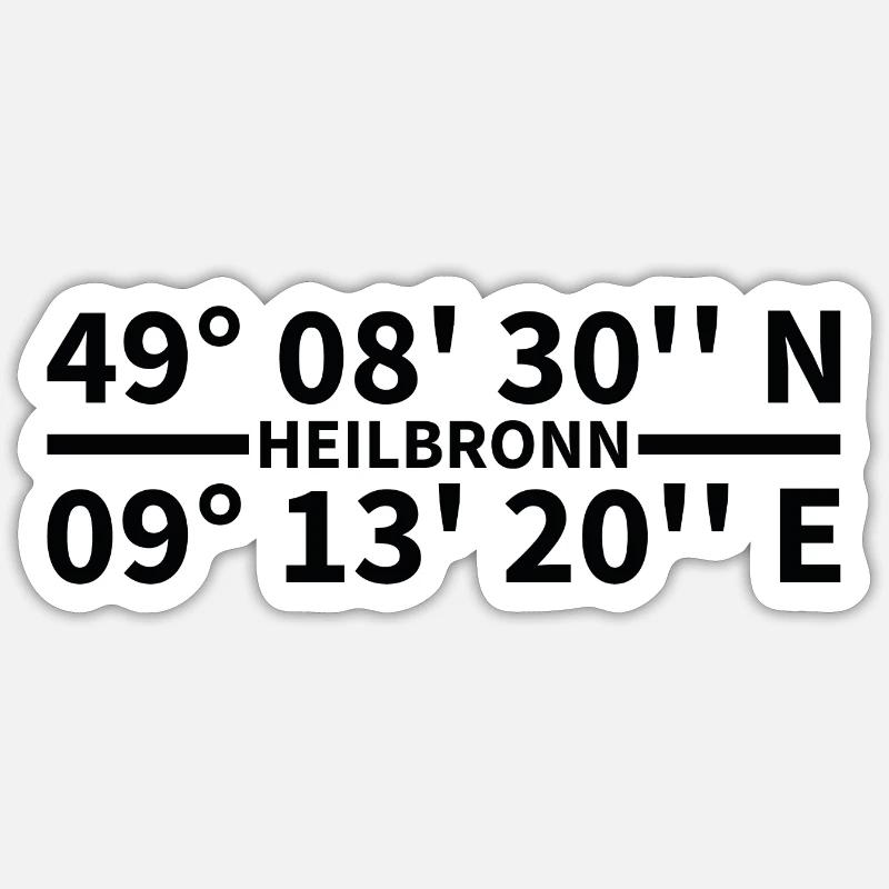 Heilbronn coordinates Sticker size S (10 x 10 cm)