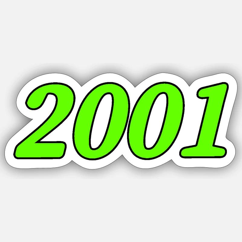 2001 - Sticker size S (10 x 10 cm) - white matte