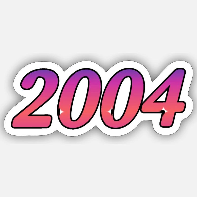 2004 - Sticker size S (10 x 10 cm) - white matte