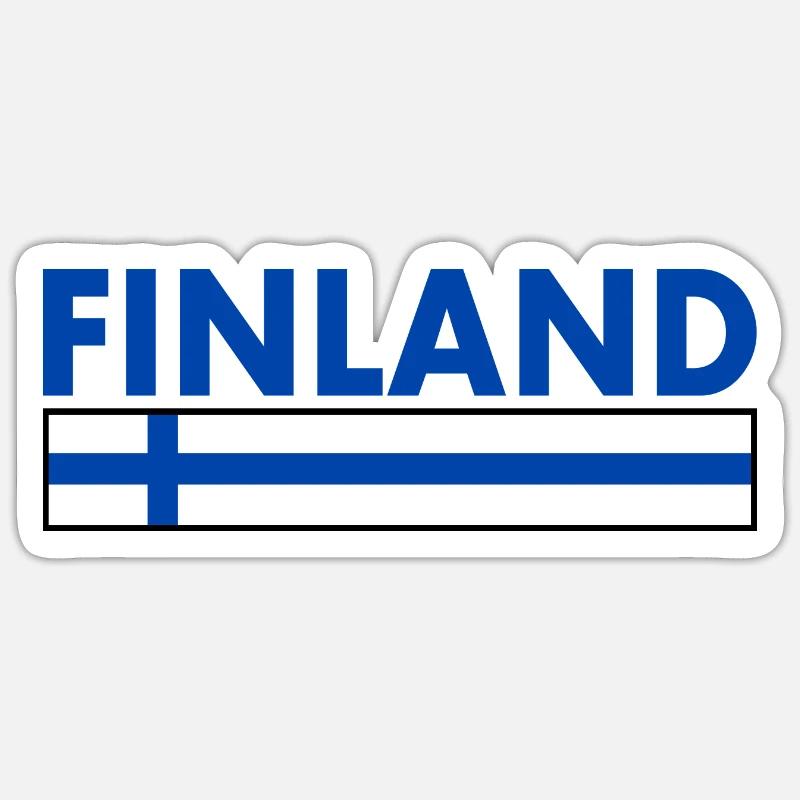 Finlande - Sticker taille S (10 x 10 cm) - blanc mat