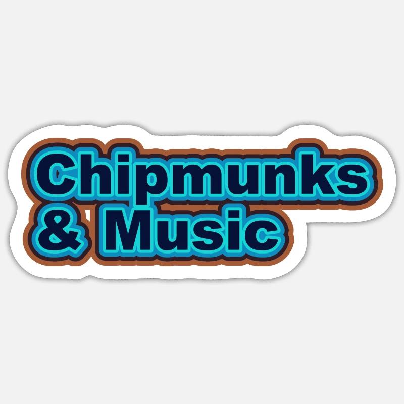 Forest Animal Music Notes Eichhörnchen Chipmunk Sticker Größe S (10 x 10 cm)