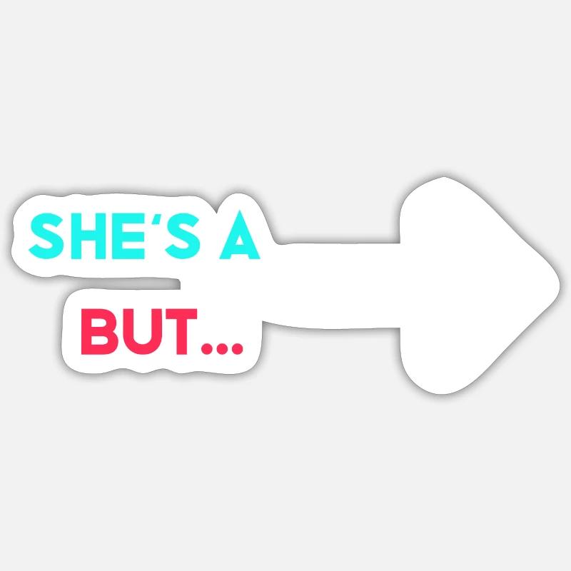 she's a 10 - Sticker Größe S (10 x 10 cm) - Mattweiß